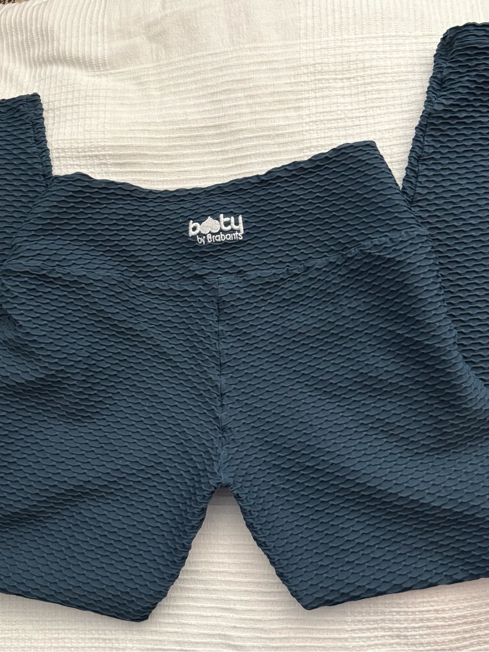 EUC Booty by Brabants Blue/Green Textured Leggings -